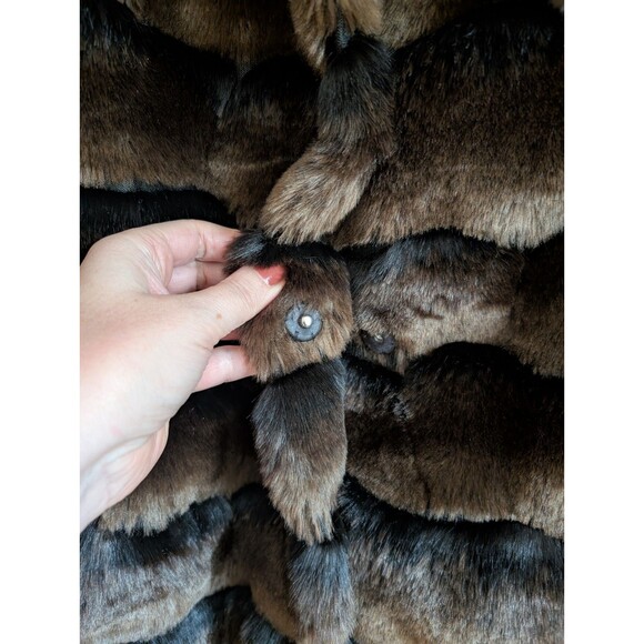 INC International Concepts Faux Fur Coat Medium Classic Elegant Formal Old Money - Picture 5 of 6